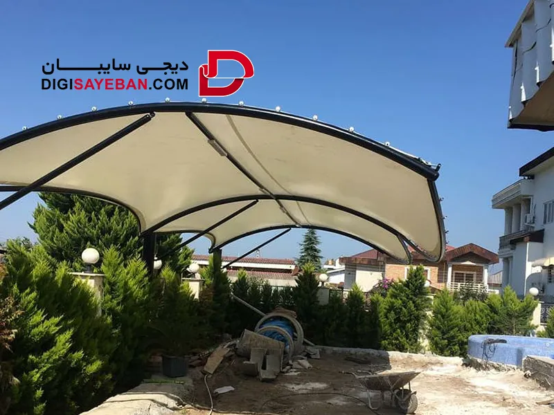 مراحل نصب سایبان در یاسوج